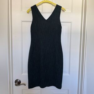 Banana Republic Black Knit V-Neck Sheath Dress